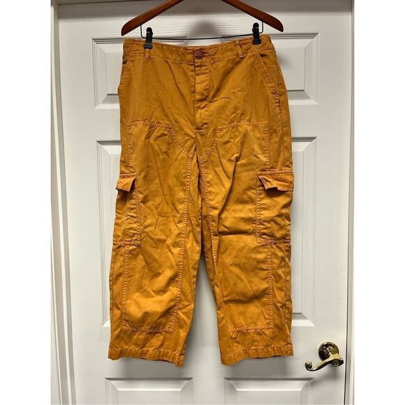 Universal Threads Mustard Twill Cargo Pants sz 14 EUC - Picture 3 of 5